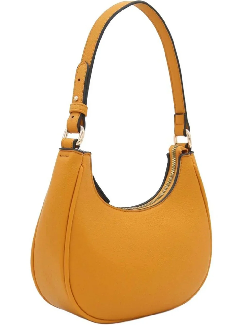 Women Mustard Small Crescent For Trendy Underarm Purse Zipper Shoulder Bag